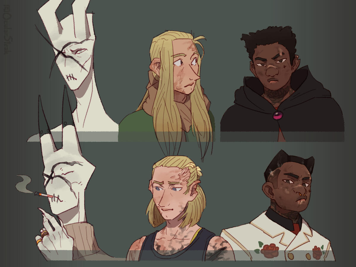 Pin, Sampson, and Mary [left to right]